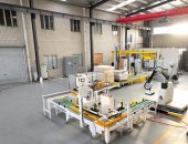 玉米面条十字封箱码垛线